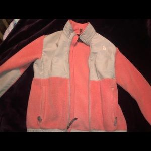 Girls Large Pink North Face Jacket